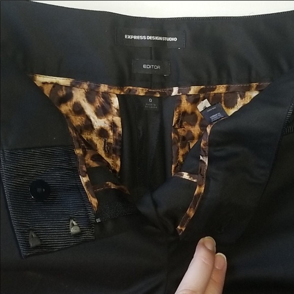 Express Design Studio - Women's Black Editor Pant - Picture 3 of 4